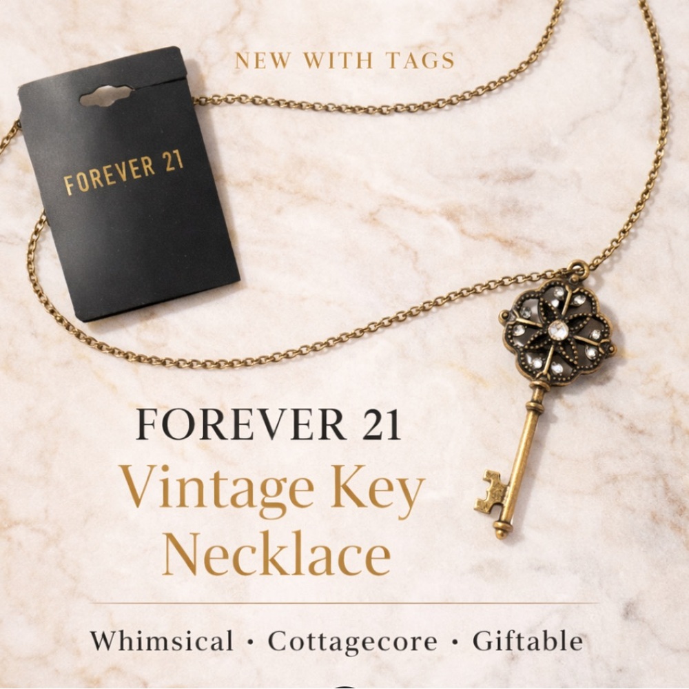 Forever 21 Gold Key Pendant Necklace